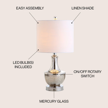 Colette 20" Mini Glass LED Table Lamp